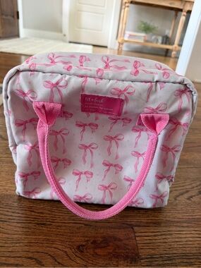 Fit + Fresh Pink Bow Cosmetic Tote
